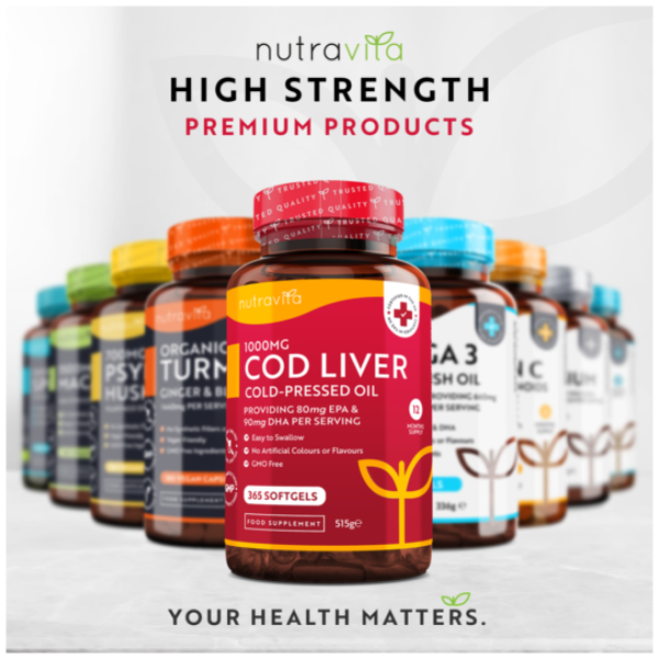 Nutravita Cod Liver Oil 1000mg Cold-Pressed Fish Oil 365 Softgels نيوترافيتا زيت كبد الحوت 1000 مجم معصور على البارد ، 365 سوفت جيل - Image 7