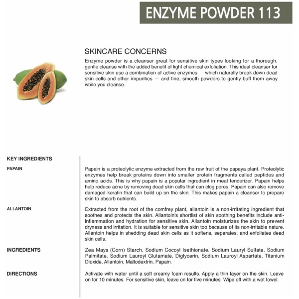 Esthemax ENZYME POWDER 113 - EXFOLIATE WEAK SKIN اسيماكس مسحوق أنزيم لنضارة البشرة - Image 2