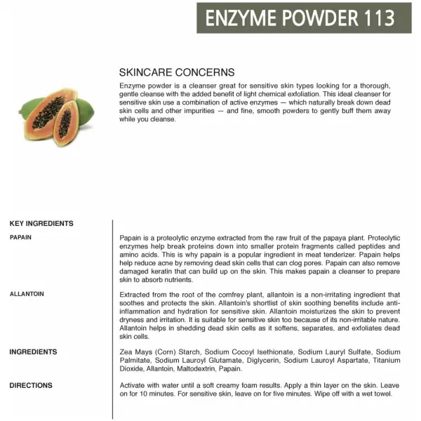 Esthemax ENZYME POWDER 113 - EXFOLIATE WEAK SKIN اسيماكس مسحوق أنزيم لنضارة البشرة - Image 2