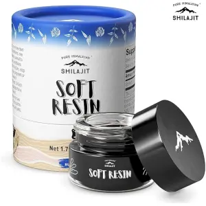 Pure Himalayan Shilajit, Soft Resin, Natural Source of Fulvic Acid & Trace Minerals,500 Servings (50gm) بيور هيمالايا شيلاجيت، مصدر طبيعى لحمض الفولفيك والمعادن النادرة ، 500 جرعة