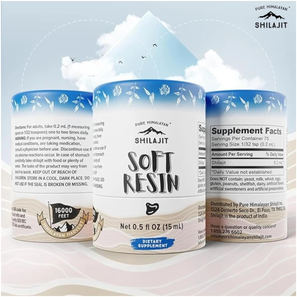 Pure Himalayan Shilajit, Soft Resin, Natural Source of Fulvic Acid & Trace Minerals, (15gm) بيور هيمالايا شيلاجيت مصدر طبيعى لحمض الفوليك والمعادن النادرة ، حجم متوسط ، ( 15 جرام ) - Image 2