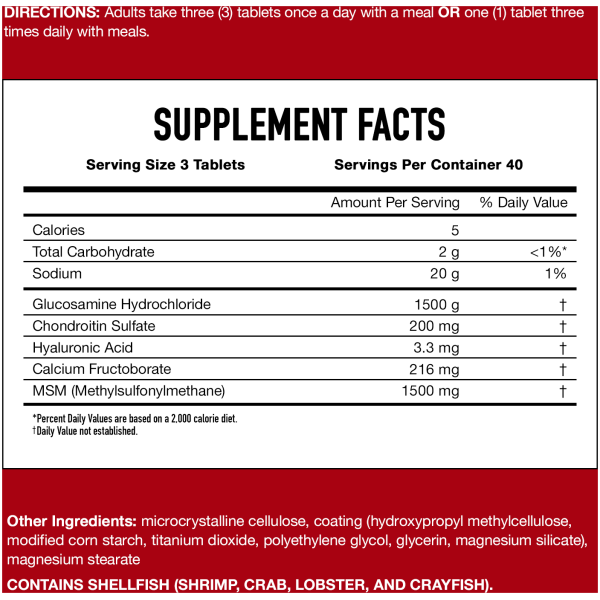 Schiff Move Free Advanced 120 Tablets, Supports Mobility, Flexibility, Strength, Lubrication and Comfort - Glucosamine & Chondroitin Plus MSM - 120 Tablets  موف فرى لصحة المفاصل _ الجلوكوزامين و الكوندرويتين + أم أس أم ، لتسهيل الحركة والمرونة ولتشحيم ولراحة المفاصل ، 120 حباية - Image 3