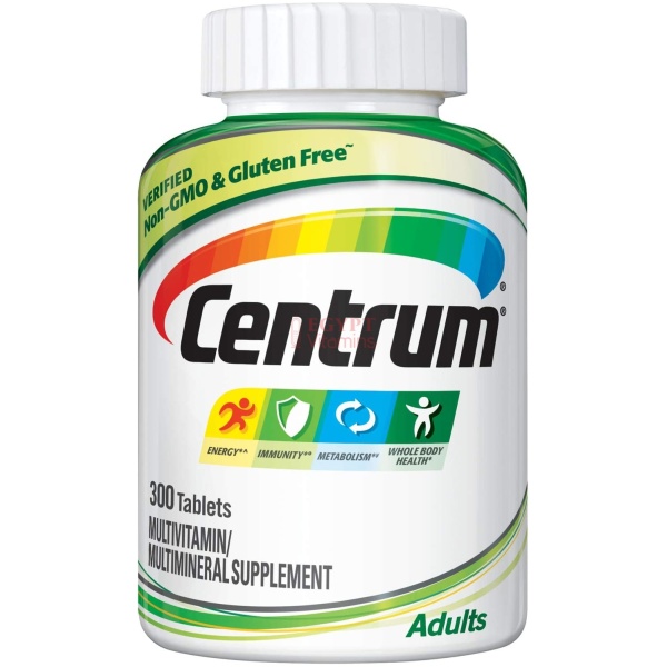 Centrum Multivitamins / Multiminerals for adults Unisex - 300 Tabletsسنتروم فيتامينات و معادن متعددة للبالغين من الجنسين ، 300 حباية