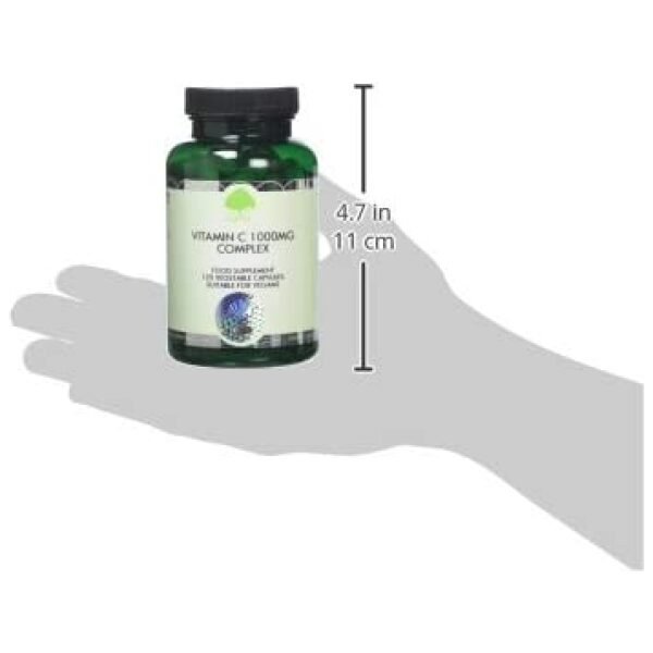 G&G Vitamins Vitamin C Complex 1000mg - with Rosehip and Acerola - 120 Capsules  فيتامين ج مركب 1000 مجم مع ثمر الورد و اسيرولا ، 120 كبسولة - Image 4