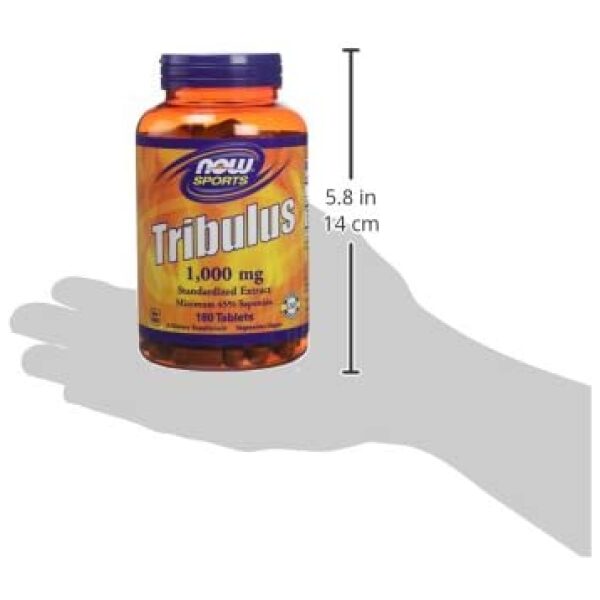 NOW Tribulus (Tribulus terrestris) 1000 mg, Double Strength, Men's Health, 180 Tablets  ناو تريبولوس 1000 مجم ، قوة مزدوجة لصحة الرجال ، ولزيادة الرغبة الجنسية ولصحة القلب والمسالك البولية ، 180 قرص - Image 9