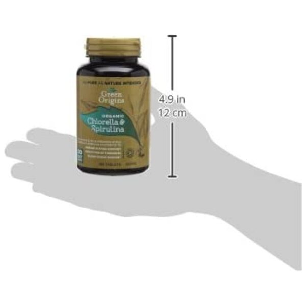 Green Origins Organic Chlorella and Spirulina Tablets 500mg Pack of 180كلوريلا و إسبيريولينا العضوية 500 مجم ، 180 حباية - Image 7