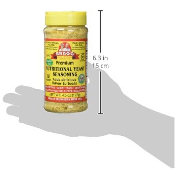 Bragg Premium Nutritional Yeast Seasoning 4.5 Ounce  الخميرة الغذائية ،127 جرام - Image 2