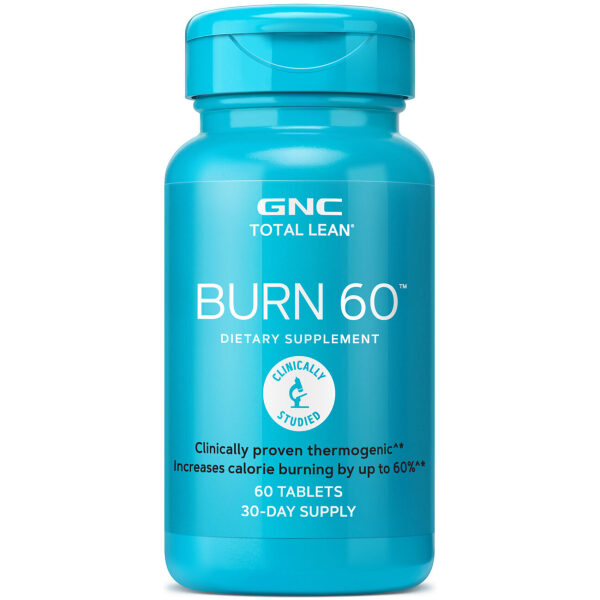 GNC Total Lean Burn 60 Thermogenic Fat Burner, Cinnamon, 60 Count, for Calorie Burning  حارق الدهون 60 ، صيغة قوية لزيادة حرق الدهون و توليد الطاقة ، 60 حباية - Image 2