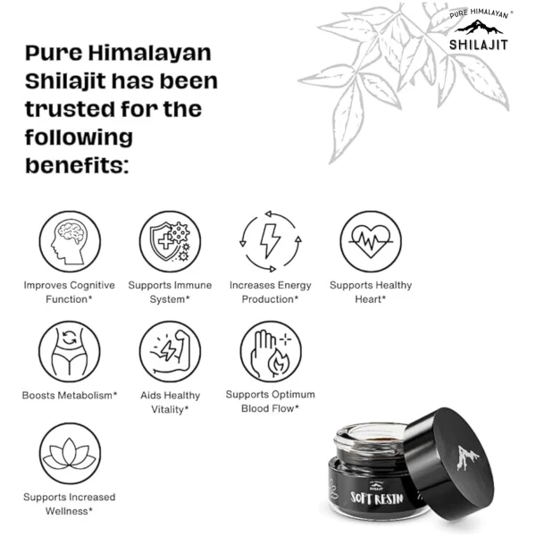 Pure Himalayan Shilajit, Soft Resin, Natural Source of Fulvic Acid & Trace Minerals, (15gm) بيور هيمالايا شيلاجيت مصدر طبيعى لحمض الفوليك والمعادن النادرة ، حجم متوسط ، ( 15 جرام ) - Image 4