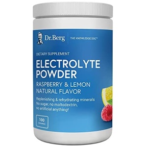 Dr Berg's Electrolyte Powder Raspberry & Lemon 100 servings<br/>مسحوق الألكتروليت بطعم الليمون والراسبيرى ، 100 جرعة