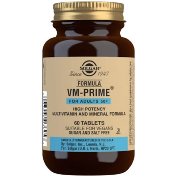Solgar Formula VM-Prime for Adults 50 Plus - 60 Tablets سولجر ، فيتامينات و معادن متعددة للبالغين فوق 50 عام ، 60 حباية