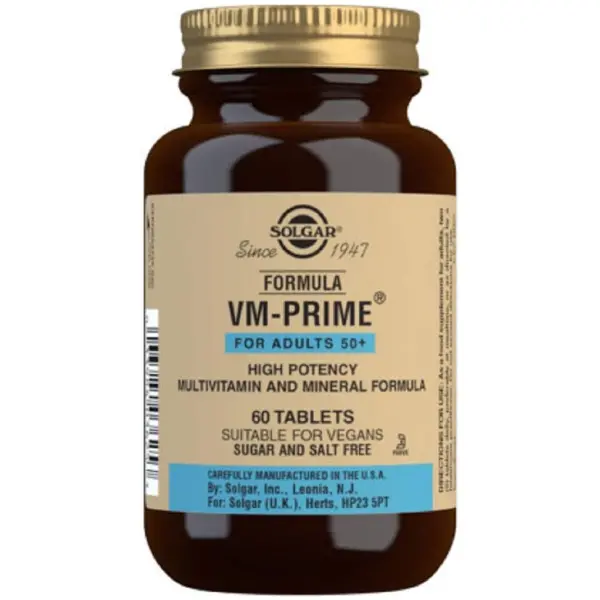 Solgar Formula VM-Prime for Adults 50 Plus - 60 Tablets سولجر ، فيتامينات و معادن متعددة للبالغين فوق 50 عام ، 60 حباية