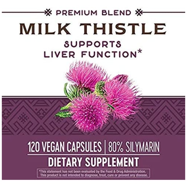 Nature's Way Milk Thistle, Premium Blend, 80% Silymarin per serving, Non-GMO, 120 Capsules حليب ناتشر واي، خليط ممتاز، 80% سيليمارين لكل عبوة، بدون عناصر معدلة وراثيا، 120 كبسولة - Image 3