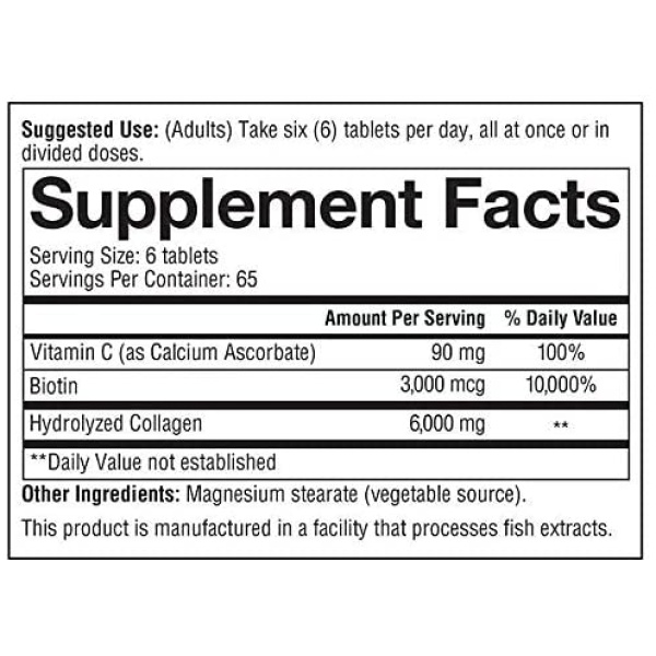 Youtheory Collagen I, II and III Advanced with Vitamin C, 390 Count  الكولاجين 1،2،3 مع فيتامين ج _ 390 حباية - Image 3