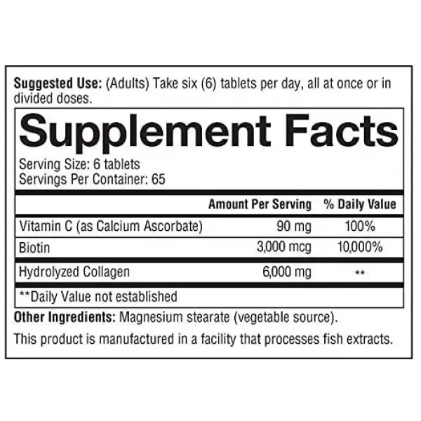 Youtheory Collagen I, II and III Advanced with Vitamin C, 390 Count  الكولاجين 1،2،3 مع فيتامين ج _ 390 حباية - Image 3