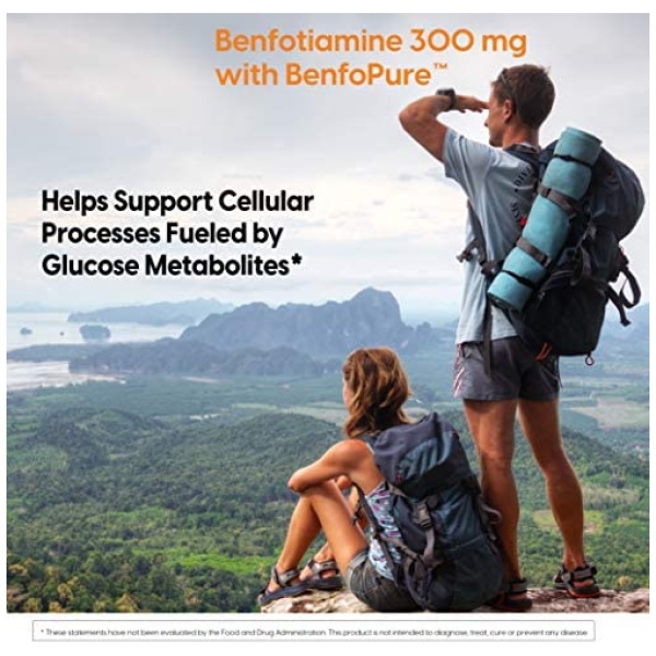 Doctor's Best Benfotiamine Helps Maintain Blood Sugar Levels, 300 mg, 60 Veggie Caps - Image 5