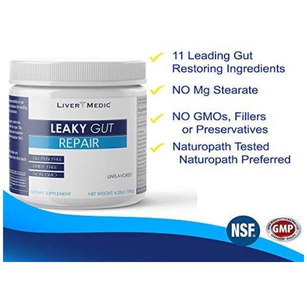Liver Medic Leaky Gut Repair Powder Unflavored (180g) - Image 2