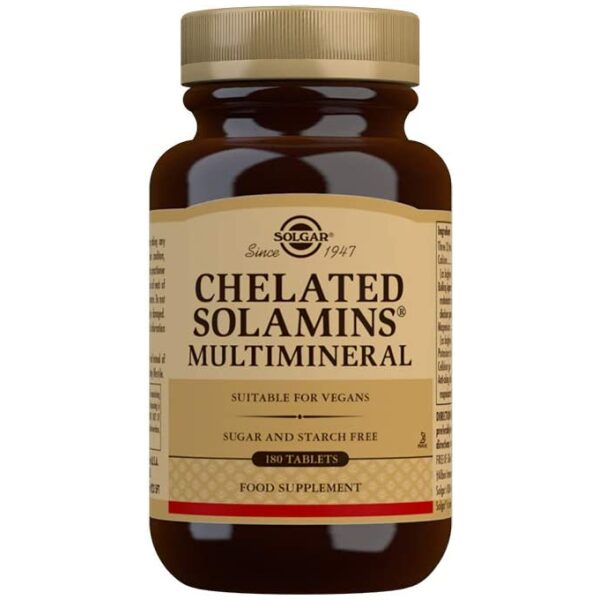Solgar Chelated Solamins Multimineral Tablets - Pack of 180سولجر كيلاتيد سولامين ، معادن متعددة _ 180 حباية - Image 2