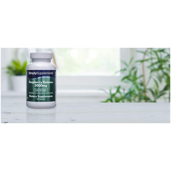 Simply Supplements Raspberry Ketones 3000mg 120 Capsules  سيمبلى سبلايمنتس، راسبيرى كيتون 3000 مجم للكبسولة، لفقدان الوزن ، وزيادة مستويات الطاقة، 120 كبسولة نباتية - Image 9