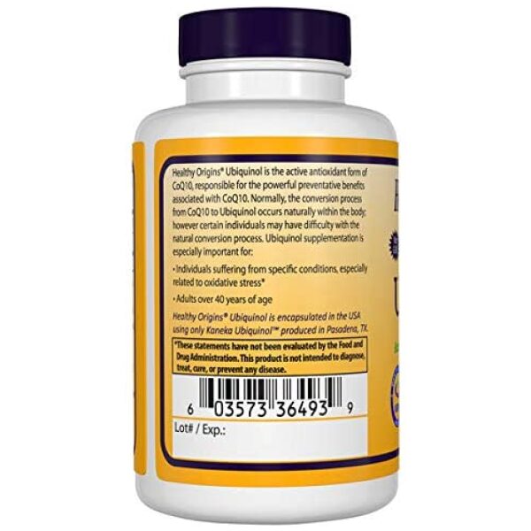 Healthy Orgins Ubiquinol Softgels, 300 mg, 60 Count يوبيكونيول الطبيعى الصورة النشطة لكيو 10، 300 مجم 60 سوفت جيل - Image 2