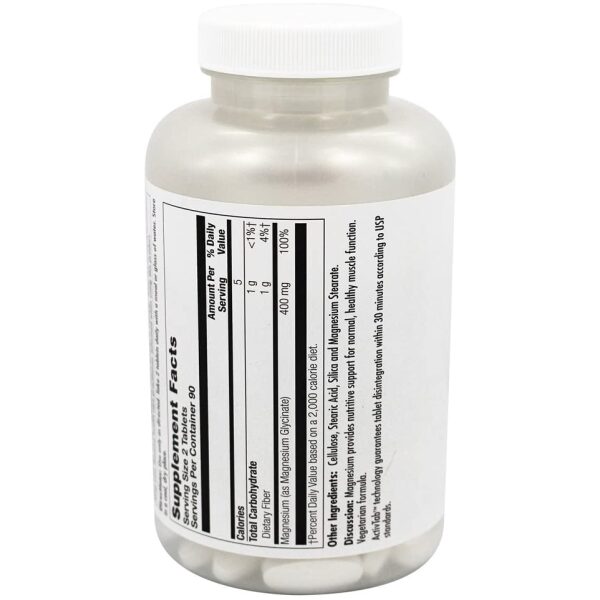 KAL Magnesium Glycinate 400 | 90 Serv. 180 CT جلايسينات الماغنيسيوم 400 مجم للجرعة ، 180 قرص - Image 6