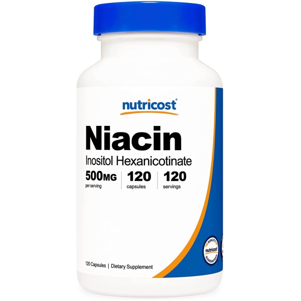 Nutricost Niacin (Flush-Free) Inositol Hexanicotinate 500mg, 120 Capsules, Vitamin B3نيوتراكوست نياسين فيتامين ب3 500 مجم 120 كبسولة - Image 6