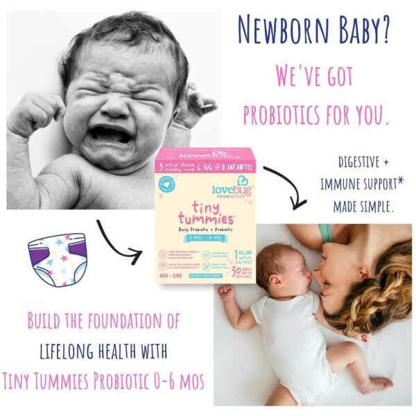 LoveBug Probiotics Infant Probiotics for 0-6 Months, 30 Packets – 1 Billion CFU – Allergen-Free, Non-GMO, Vegan لأف بيج بروبيوتيك نباتى للطفل الرضيع تحت 6 أشهر ، 1مليار وحدة دولية 30 عبوة - Image 7