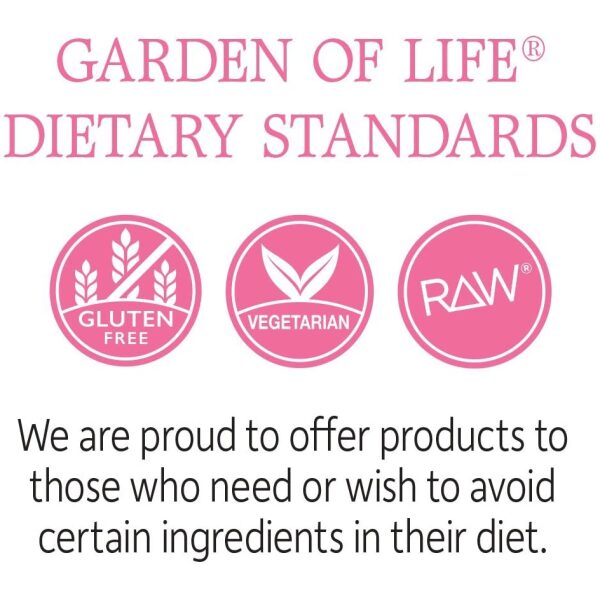 Garden of Life Vitamin Code Raw One for Women, Once Daily Multivitamin for Women - 75 Capsules, One a Day Women, Vitamins, Fruits, Veggies, Probiotics for Womens Health, Vegetarian, Gluten Freeجاردن اوف لايف، فيتامين كود للنساء ، خليط من الفيتامينات والفواكة والخضروات والبروبيوتك النباتية، لتحسين الصحة العامة، وزيادة إنتاج الطاقة، و تحسين الصحة الإنجابية للنساء، 75 كبسولة نباتية - Image 3