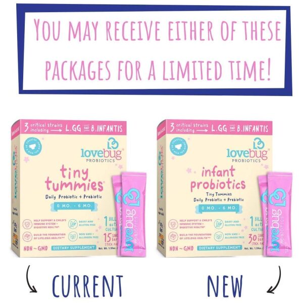 LoveBug Probiotics Infant Probiotics for 0-6 Months, 30 Packets – 1 Billion CFU – Allergen-Free, Non-GMO, Vegan لأف بيج بروبيوتيك نباتى للطفل الرضيع تحت 6 أشهر ، 1مليار وحدة دولية 30 عبوة - Image 8