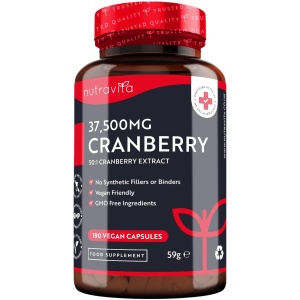 Nutravita Cranberry Extract 37500mg – 180 Vegan Capsules