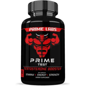 Prime Labs Men's Test Booster - Natural Stamina, Endurance and Strength Booster - 60 Caplets تيست بوزت ، لدعم مستوى هرمون التستوسترون وزيادة الطاقة والخصوبة ، 60 كبسولة