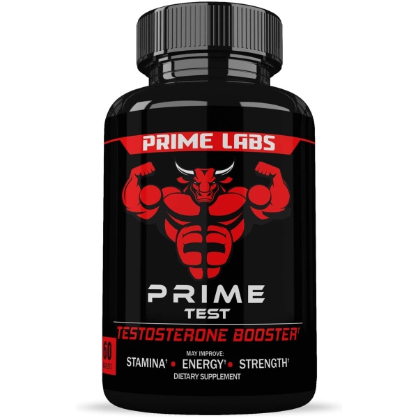 Prime Labs Men's Test Booster - Natural Stamina, Endurance and Strength Booster - 60 Caplets تيست بوزت ، لدعم مستوى هرمون التستوسترون وزيادة الطاقة والخصوبة ، 60 كبسولة