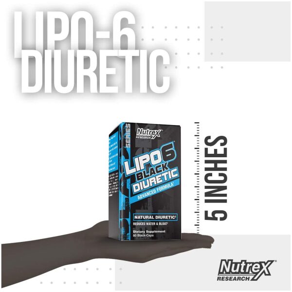 Nutrex Research Lipo-6 Diuretic | Advanced Natural Diuretic Pills | Bloat Relief Pills Weight Loss Relieve Swelling Reducing Water Retention | 80 Count  ليبو 6 مدر للبول الطبيعى، للتخلص من الماء الزائد فى الجسم ، وزيادة فقدان الوزن ، 80 قطعة - Image 5