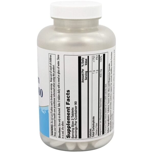 KAL Magnesium Glycinate 400 | 90 Serv. 180 CT جلايسينات الماغنيسيوم 400 مجم للجرعة ، 180 قرص - Image 7