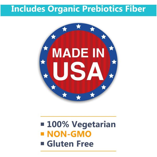 NewRhythm Extra Strength Probiotics 120 Billion CFU 36 Strains, 3-in-1 Digestive & Immune Support with Prebiotics & Enzymes, Targeted Release, Stomach Acid Resistant, No Refrigeration, Non-GMO, Vegan - Image 3