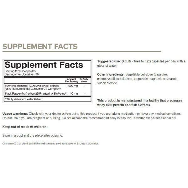 Youtheory Turmeric Extra Strength Formula Capsules 1,000 mg per Daily, 180 Count كبسولات يوثيوري بتركيبة ذات قوة إضافية للكركم 1000 ملغ يوميًا180 قرص - Image 2