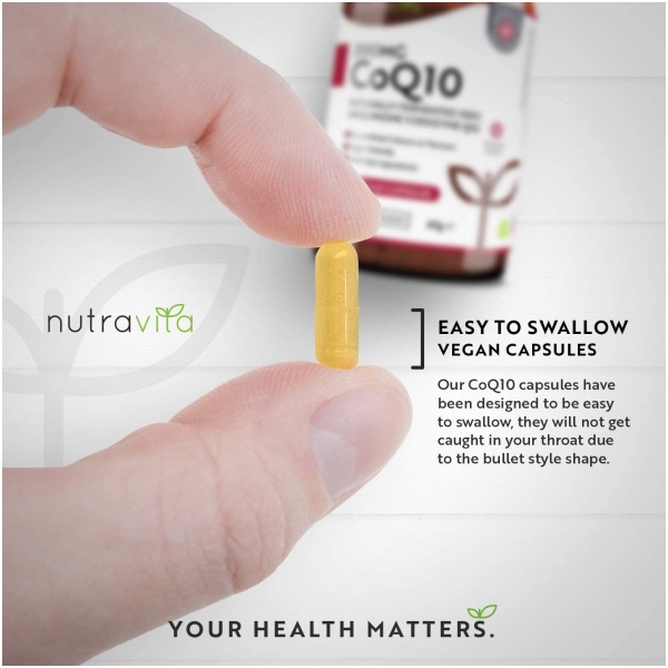 Nutravita CoQ-10  Co enzyme  Co Q10 200mg - 100% Pure and Naturally Fermented Ubiquinone - 120 Vegan Capsules نيوترافيتا ، كيو 10 200 مجم ، طبيعى ونقى 100% ، 120 كبسولة نباتية - Image 3