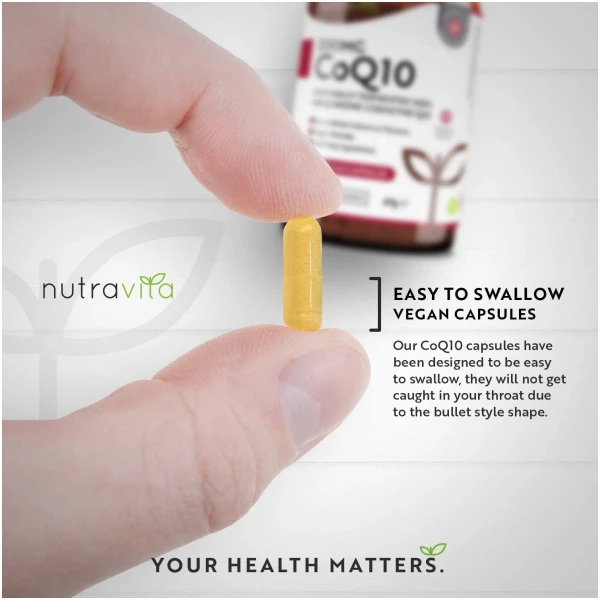 Nutravita CoQ-10  Co enzyme  Co Q10 200mg - 100% Pure and Naturally Fermented Ubiquinone - 120 Vegan Capsules نيوترافيتا ، كيو 10 200 مجم ، طبيعى ونقى 100% ، 120 كبسولة نباتية - Image 3