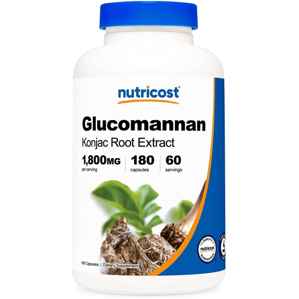 Nutricost Glucomannan 1,800mg Per Serving, 180 Capsules - Natural Fiber Source, Non-GMO, Gluten Free نيوتراكوست جلوكومانان 1800مجم للجرعة مصدر طبيعى الألياف 180 كبسولة - Image 4