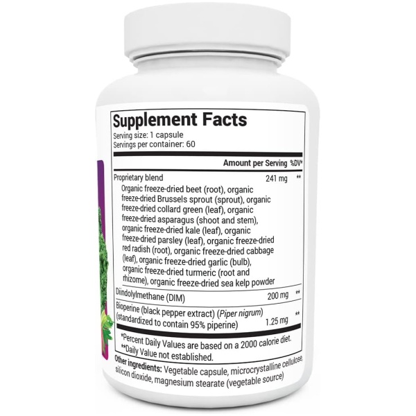 Dr. Berg’s Estrogen Balance with DIM 60 Vegetarian Capsules<br/>دكتور بيرج دى اى ام لدعم مستوى هرمون الاستروجين عند النساء60 كبسولة - Image 2