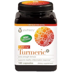 Youtheory Turmeric Extra Strength Formula Capsules 1,000 mg per Daily, 180 Count كبسولات يوثيوري بتركيبة ذات قوة إضافية للكركم 1000 ملغ يوميًا180 قرص