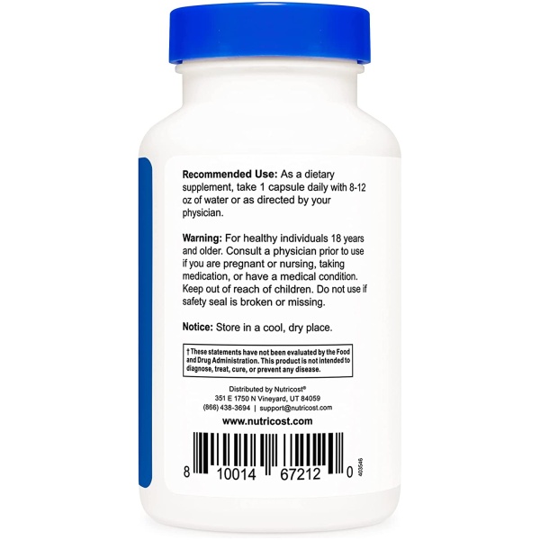 Nutricost Niacin (Flush-Free) Inositol Hexanicotinate 500mg, 120 Capsules, Vitamin B3نيوتراكوست نياسين فيتامين ب3 500 مجم 120 كبسولة - Image 2