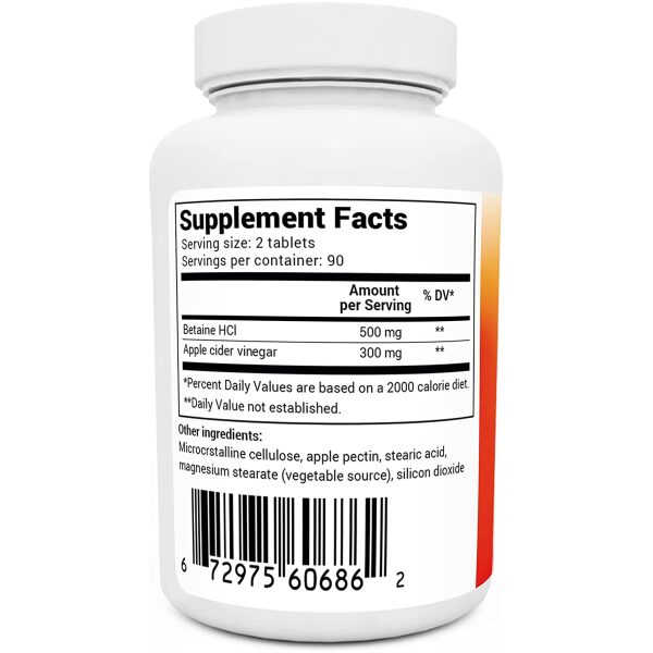 Dr. Berg's Digest Formula Extra Strength - Contains Both Apple Cider Vinegar Powder + Betaine Hydrochloride - Helps Healthy Digestion, Helps Reduce Gas and Bloating - Vegan Friendly 180 Tabletsدكتور بيرج تركيبة الهضم المتقدمة، 180 كبسولة، لصحة الهضم والجهاز الهضمى، وتقليل عسر الهضم والغازات والإنتفاخ - Image 6