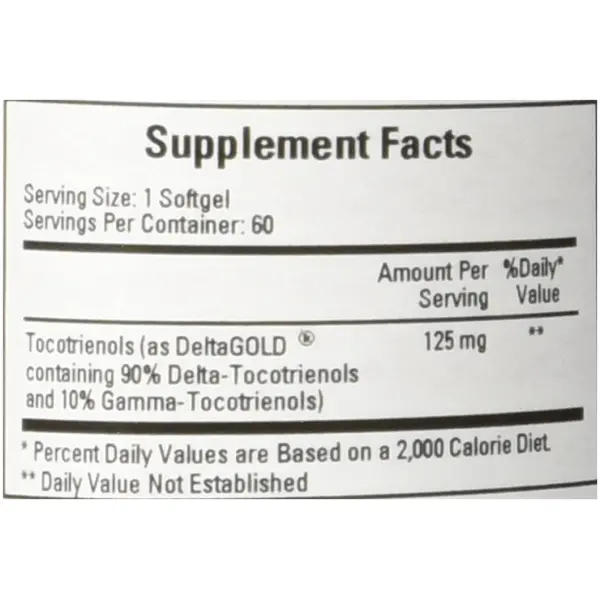 Ecological Formulas - Annatto Tocotrienols 125 mg 60 gels [Health and Beauty] أناتو توكوترينولس 125 مجم ، لتحسين الصحة العامة ولجمال البشرة ، 60 سوفت جيل - Image 3