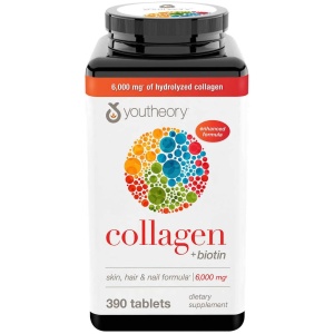 Youtheory Collagen I, II and III Advanced with Vitamin C, 390 Count  الكولاجين 1،2،3 مع فيتامين ج _ 390 حباية
