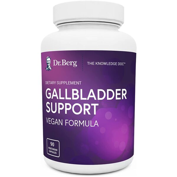 Dr. Berg's Gallbladder Support Supplements Vegan Formula - Contains Plant-Based Enzymes for Relief of Bloating, Constipation, and Gas - Better Digestion & Normal Bile Levels - 90 Vegetarian Capsules مكملات دعم جالبديدر من شركة دكتور بيرغز بتركيبة نباتية - تحتوي على إنزيمات نباتية لتخفيف الانتفاخ والإمساك والغاز - هضم أفضل ومستويات من الأورام العادية - 90 كبسولة نباتية - Image 7
