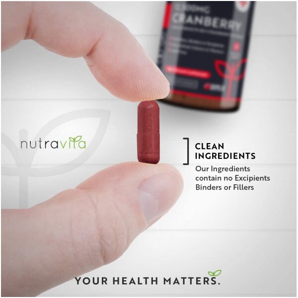 Nutravita Cranberry Extract 37500mg – 180 Vegan Capsules - Image 5