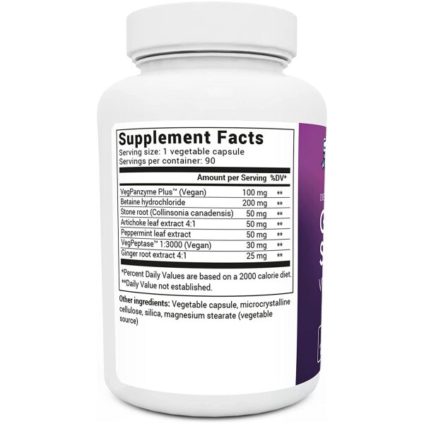 Dr. Berg's Gallbladder Support Supplements Vegan Formula - Contains Plant-Based Enzymes for Relief of Bloating, Constipation, and Gas - Better Digestion & Normal Bile Levels - 90 Vegetarian Capsules مكملات دعم جالبديدر من شركة دكتور بيرغز بتركيبة نباتية - تحتوي على إنزيمات نباتية لتخفيف الانتفاخ والإمساك والغاز - هضم أفضل ومستويات من الأورام العادية - 90 كبسولة نباتية - Image 6