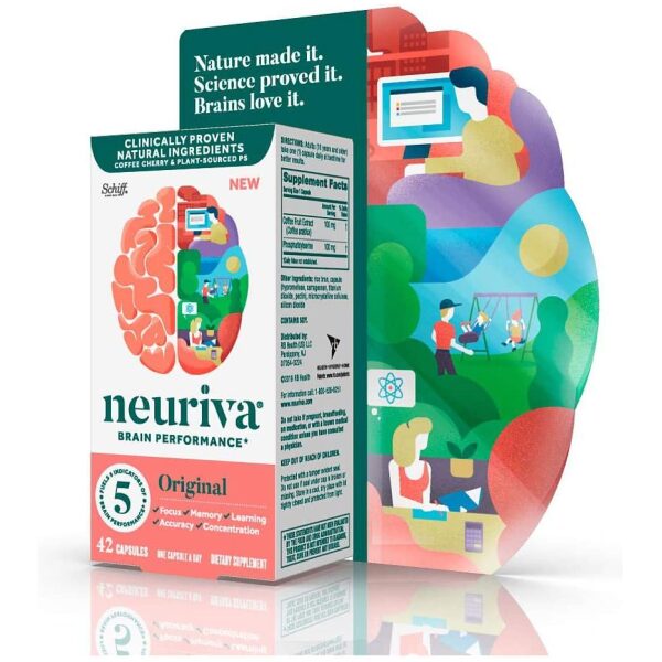 Schiff Neuriva Original Brain Performance Supplement - 42 Capsules نيوريفا لتحسين أداء المخ 42كبسولة - Image 2