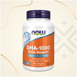 Now Supplements DHA 1000 mg Brain Support, softgels, 90 Count  ناو ، د ھ أ من زيت السمك 1000 مجم ، لصحة المخ ، 90 سوفت جيل